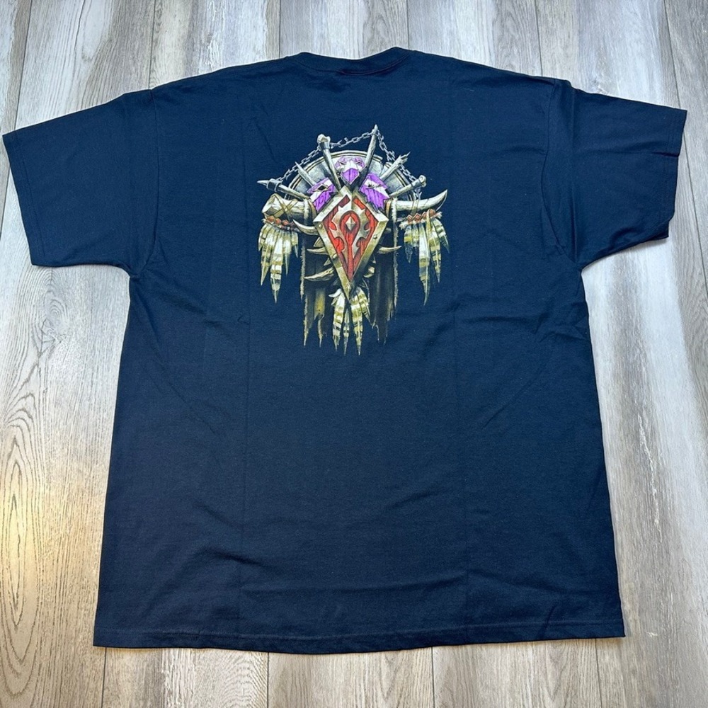 World of Warcraft Horde Crest Shirt Mens 2XL Blue Video Game Promo Y2K Vintage